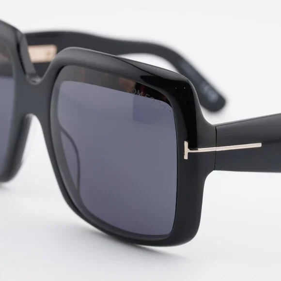 Tom Ford Aurora FT1194 01A Sunglasses Black Square Frame  display picture 1